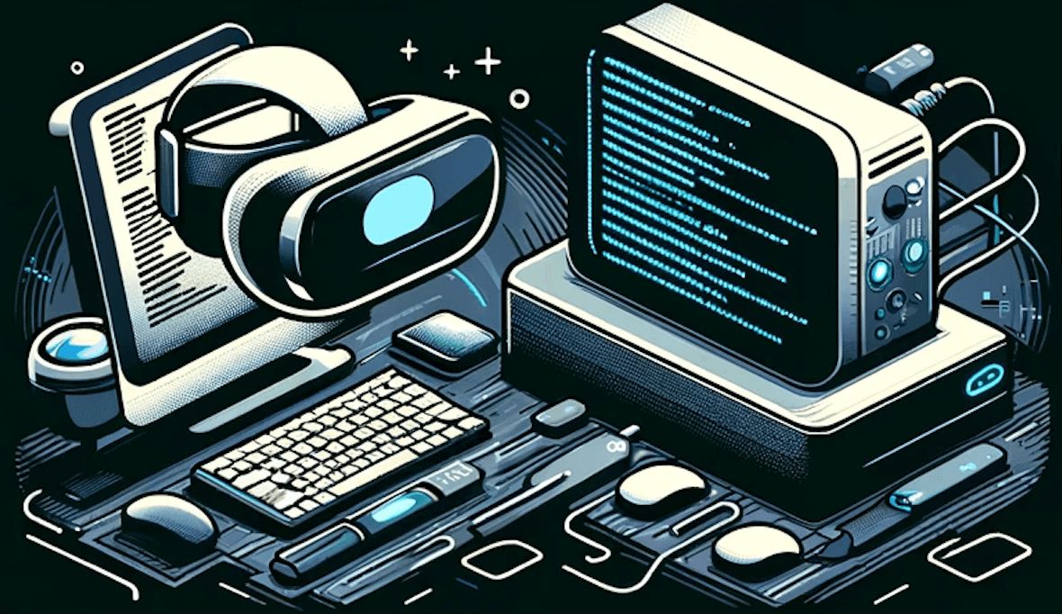 Dalle 3 - Headset and Computer